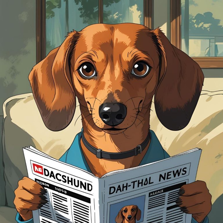 Teckel dando las noticias