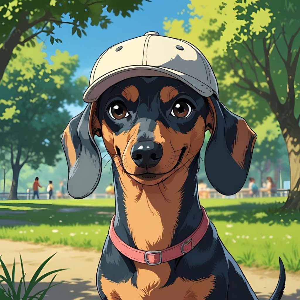 gorra para perro teckel, estilo, moda, protección solar