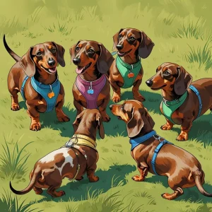 arneses, correas y collares para perro salchicha teckel