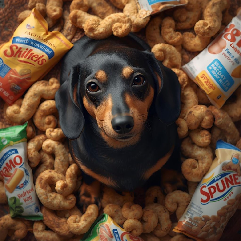 perro salchicha teckel con obesidad